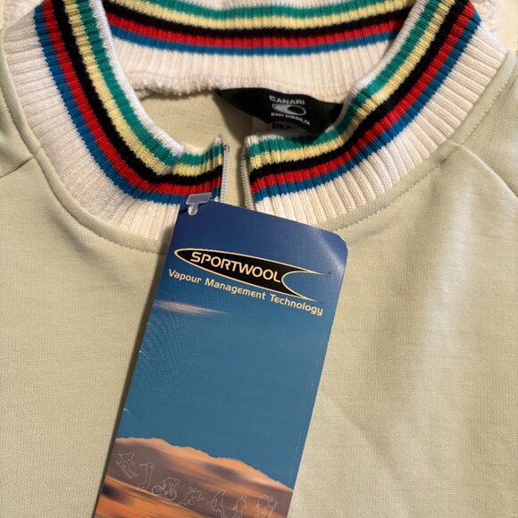NWT Canari 1/4 Zip Pullover Sweater Jacket Men's Large Khaki Beige Cycling - Picture 8 of 8